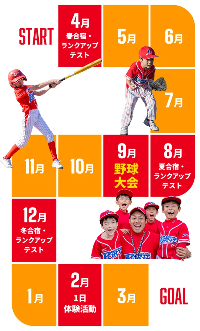 ポルテの1年間の活動イメージ